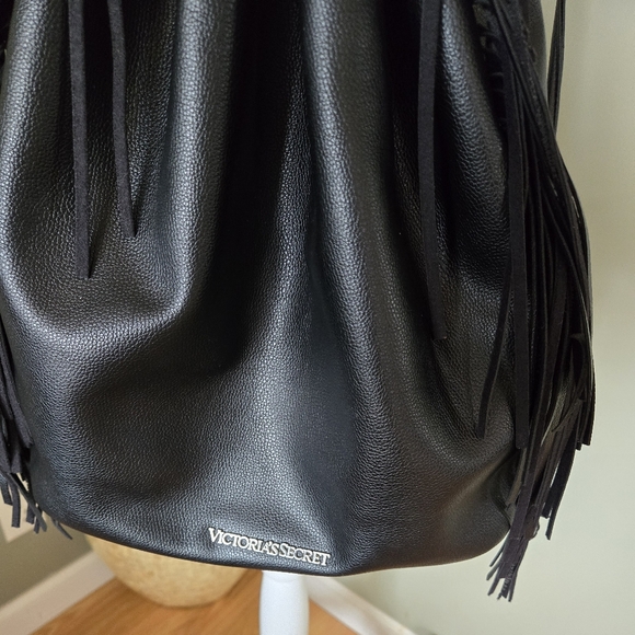 Victoria secrets Backpack with Fringes Black - Picture 2 of 5